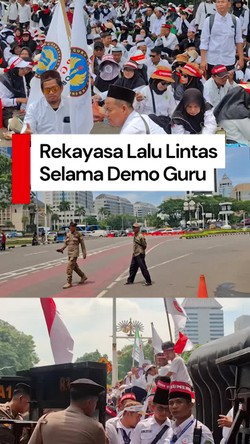 Video: Ada Demo Guru, Jalan Merdeka Selatan Monas Ditutup