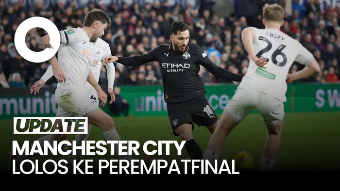 Video: Man City Tekuk Swansea 3-1 dari Carabao Cup
