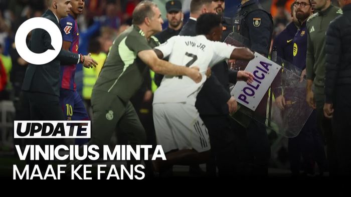 Video: Vinicius Minta Maaf Usai Ngamuk di El Clasico
