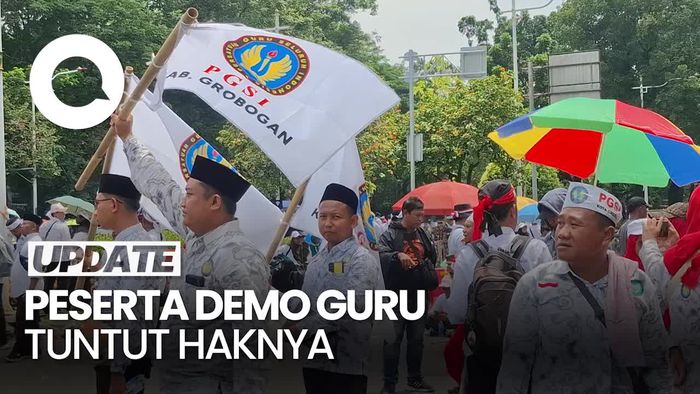 Video: Peserta Demo Guru Tuntut Haknya, Gaji Minim-Terpaksa Kerja Sampingan Video: Peserta Demo Guru Tuntut Haknya, Gaji Minim-Terpaksa Kerja Sampingan