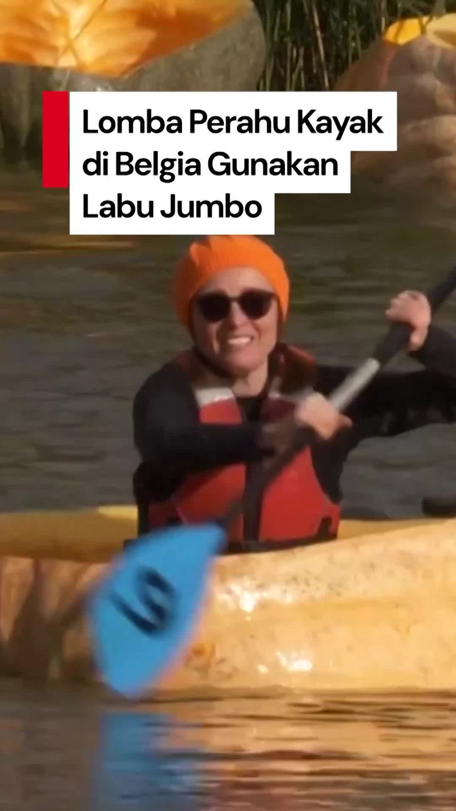 Video: Unik! Perlombaan Kayak di Belgia Pakai Labu Raksasa