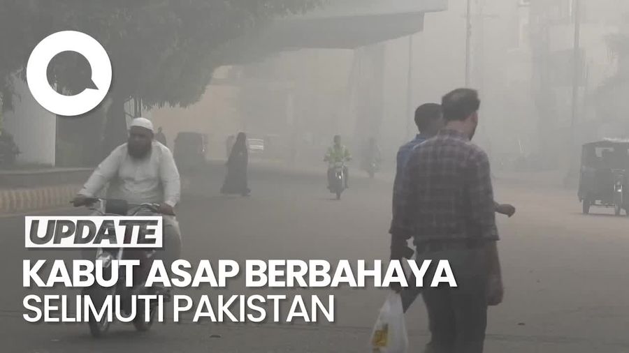 Video Kota di Pakistan Diselimuti Kabut Asap Berbahaya!