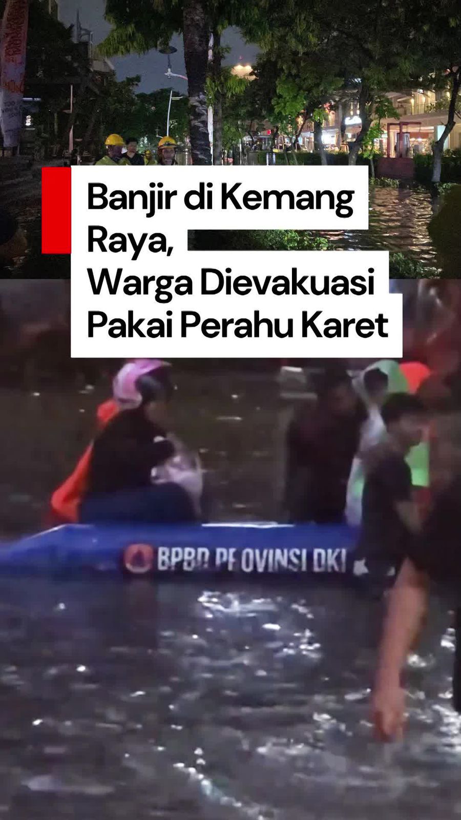 Video: Momen Warga Dievakuasi Pakai Perahu Karet Buntut Banjir di Kemang  Video: Momen Warga Dievakuasi Pakai Perahu Karet Buntut Banjir di Kemang