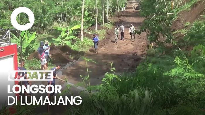 Video: Hujan Deras Picu Longsor di Lumajang, Jalan Antar Desa Tertutup