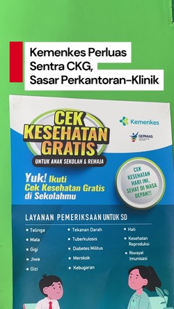 Video Nggak Cuma di Puskesmas, Kemenkes Perluas CKG hingga Perkantoran
