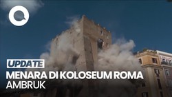 Video: Detik-detik Bangunan Menara Torre dei Conti Roma Ambruk