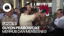 Video: Momen Prabowo Angkat Topi Menhub dan Sebut Rambut Prasetyo Mulai Botak
