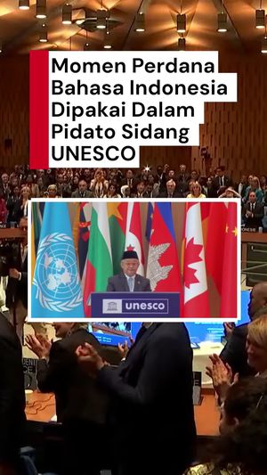 Video: Momen Perdana Bahasa Indonesia Dipakai di Podium Sidang UNESCO