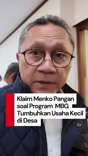 Video Zulhas Klaim Bila MBG Berjalan, Usaha Kecil di Desa Bisa Tumbuh