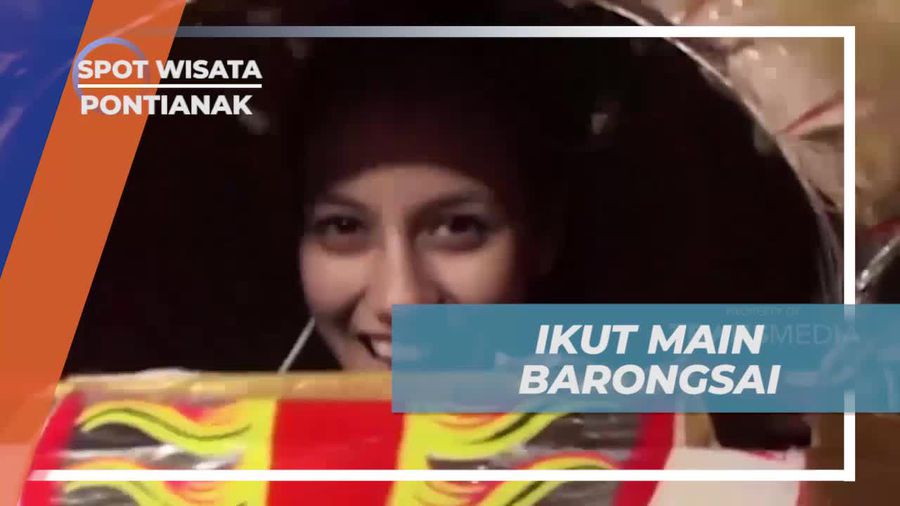 Ikut Main Barongsai Seru bersama Artis di Pontianak  