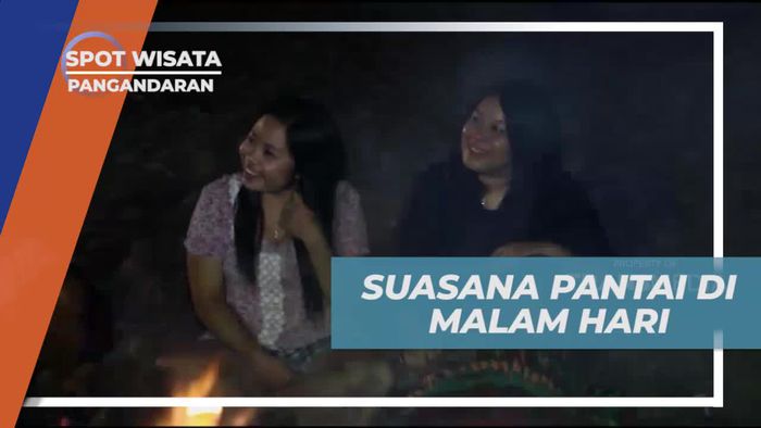 Menikmati Suasana Pantai yang Tenang di Malam Hari di Pangandaran  