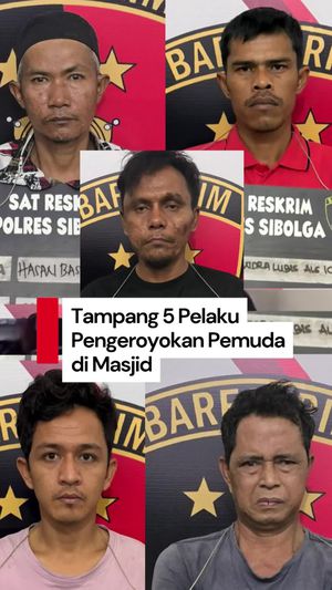 Video: Ini Tampang 5 Orang Pengeroyok Pemuda Hingga Tewas di Masjid Sibolga
