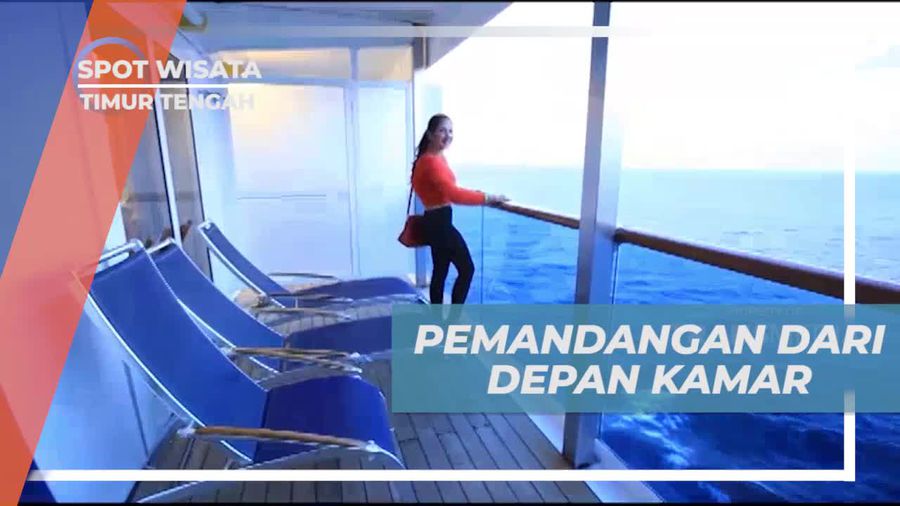 Mengagumi Keindahan Lautan dari Balkon Kamar di Kapal Pesiar Costa Atlantica, Timur Tengah  