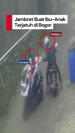 Video: Viral Aksi Jambret di Bogor, Buat Ibu-Anak Jatuh dari Motor