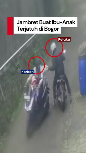 Video: Viral Aksi Jambret di Bogor, Buat Ibu-Anak Jatuh dari Motor