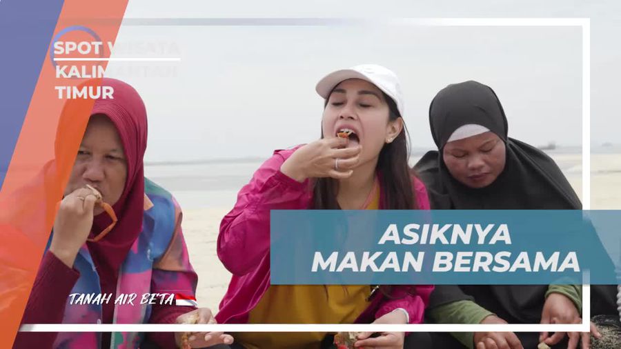 Menikmati Momen Bersantai dan Kuliner di Bibir Pantai Pulau Segajah, Kalimantan Timur  