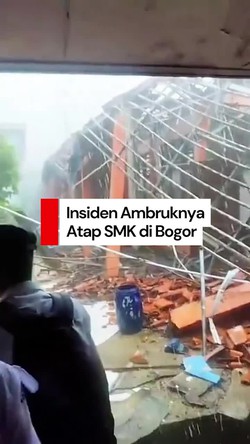 Video: Atap SMK di Bogor Ambruk gegara Angin Kencang, 5 Siswa Masih Dirawat