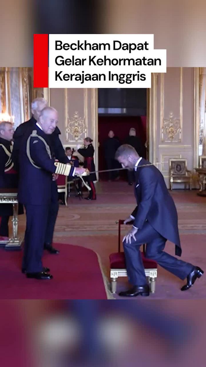 Video: David Beckham Dianugerahi Gelar Sir oleh Raja Charles