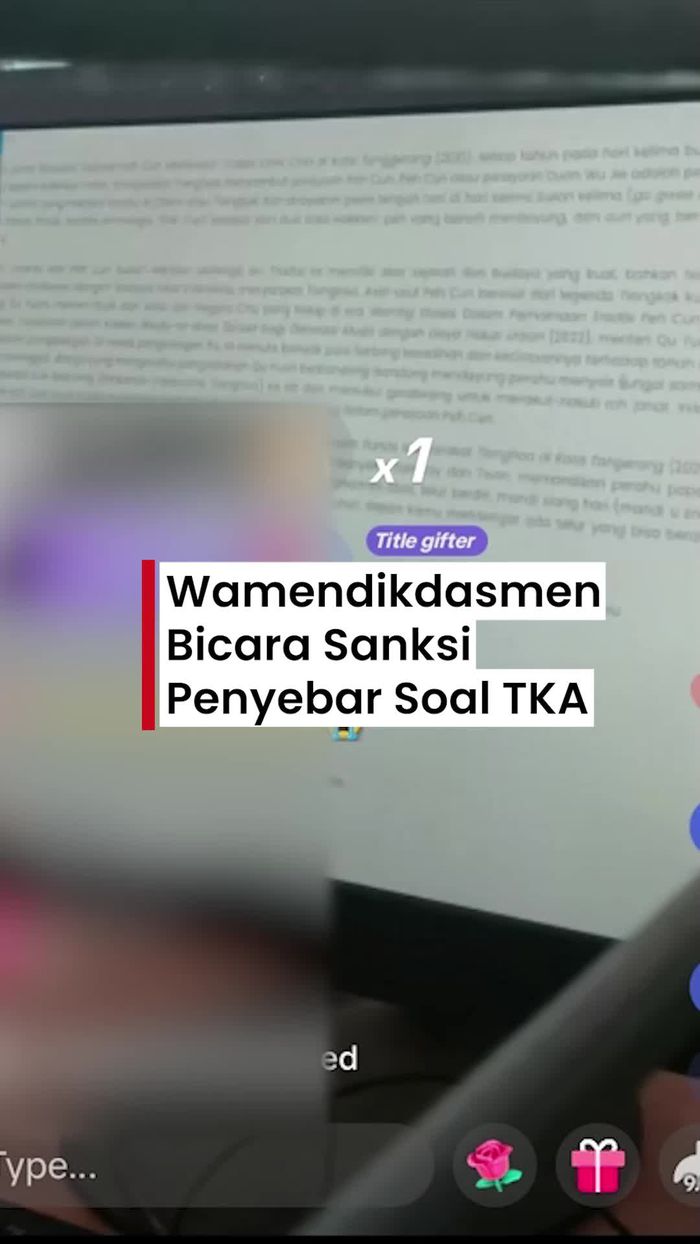 Video Heboh Peserta TKA Live TikTok, Wamendikdasmen: Belum Ada Sanksi Berat