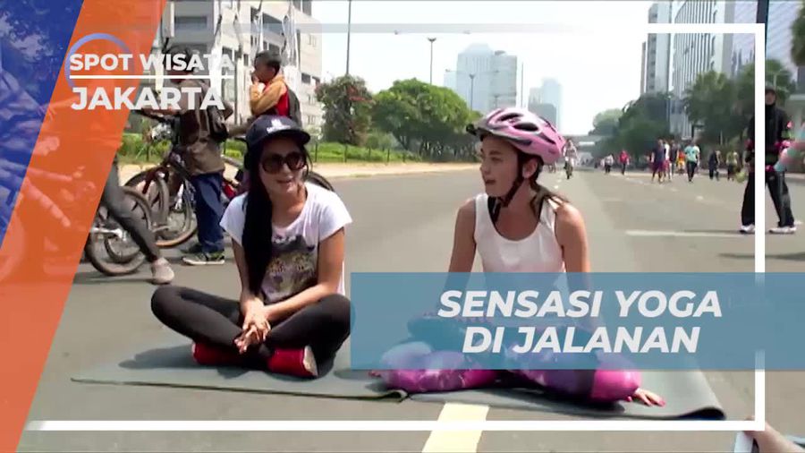 Melakukan Yoga di Jalanan saat Car Free Day dan Merasakan Sensasi Berolahraga di Tempat Tak Biasa  