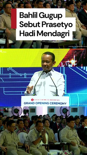 Video: Gugupnya Bahlil, Sapa Prasetyo Hadi Jadi Mendagri