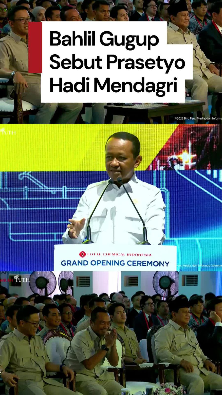 Video: Gugupnya Bahlil, Sapa Prasetyo Hadi Jadi Mendagri