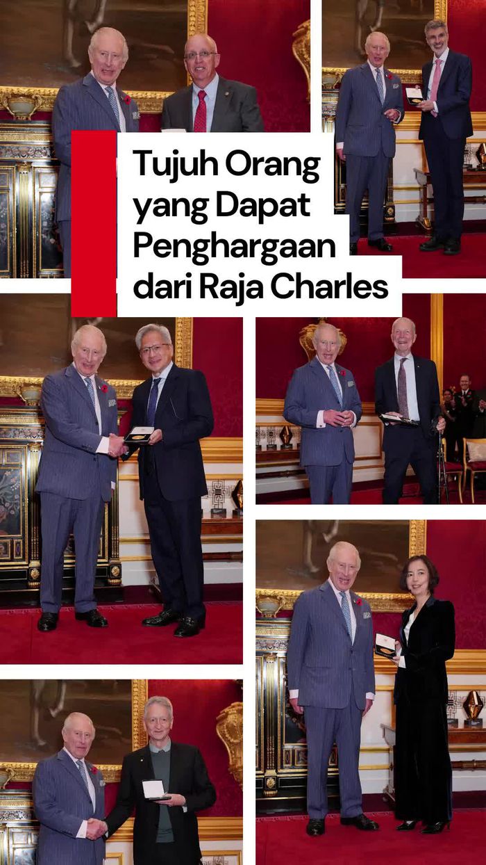Video Bapak AI-CEO NVIDIA Dapat Penghargaan dari Raja Charles III