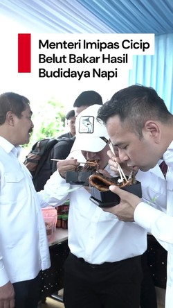 Video: Menteri Imipas-Raffi Ahmad Makan Belut Bakar Budidaya Napi Nusakambangan