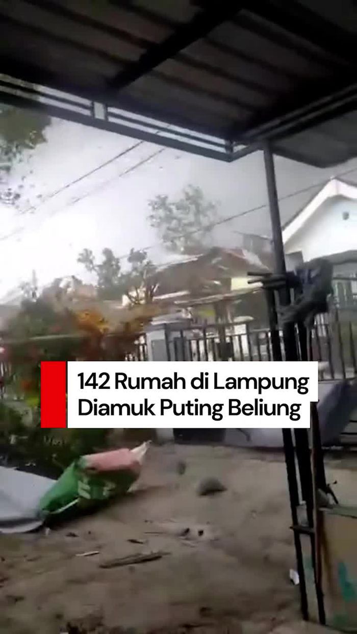 Video: Dahsyatnya Puting Beliung Amuk 142 Rumah dan Fasum di Lampung