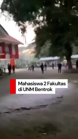 Video: Momen Mencekam Bentrok Mahasiswa 2 Fakultas di UNM 