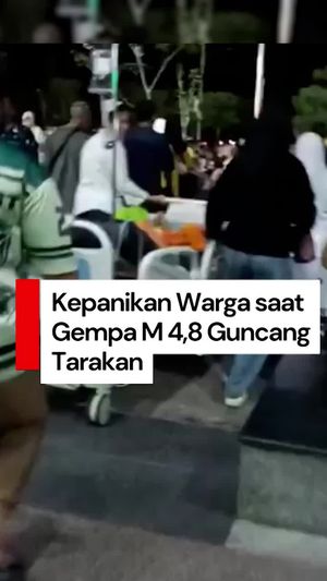 Video: Kepanikan Warga Saat Gempa M 4,8 di Tarakan, RS-Bandara Terdampak