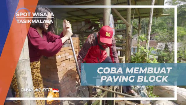 Menyaksikan dan Mencoba Sendiri Membuat Paving Block dari Sampah Plastik di Tasikmalaya  