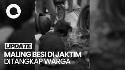 Video: Viral Pria Maling Besi di Jaktim Ditangkap, Tangan Diikat Warga