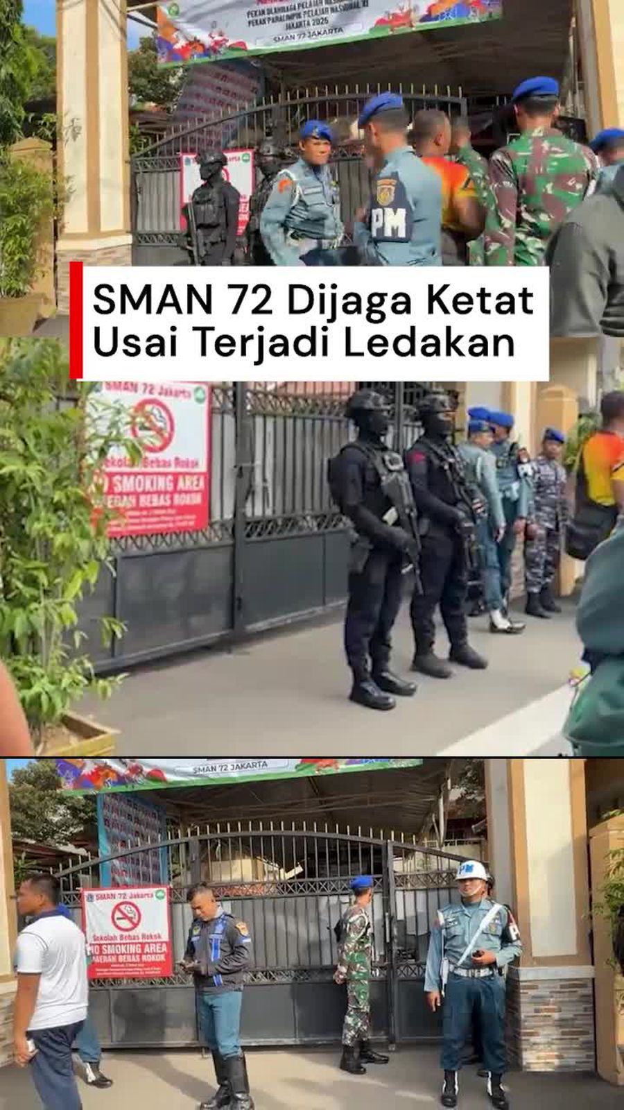 Video: Kondisi Terkini SMAN 72 Kelapa Gading Usai Ledakan Lukai 54 Orang