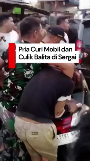 Video: Viral Pria Curi Mobil-Culik Balita di Sergai, Pelaku Kini Dibekuk