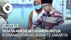 Video Wamendikdasmen Kunjungi Korban Ledakan SMAN 72 Jakarta