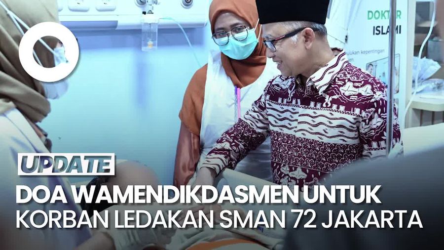 Video Wamendikdasmen Kunjungi Korban Ledakan SMAN 72 Jakarta