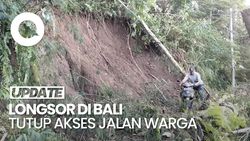 Video: Longsor Tutup Akses Jalan Warga di Badung Bali