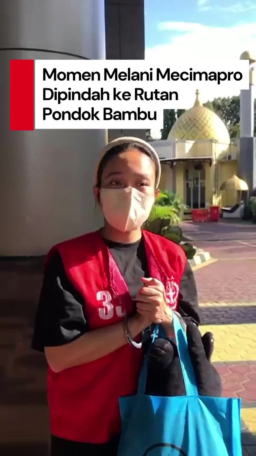Video Melani Mecimapro Kenakan Baju Tahanan saat Dibawa ke Rutan Pondok Bambu