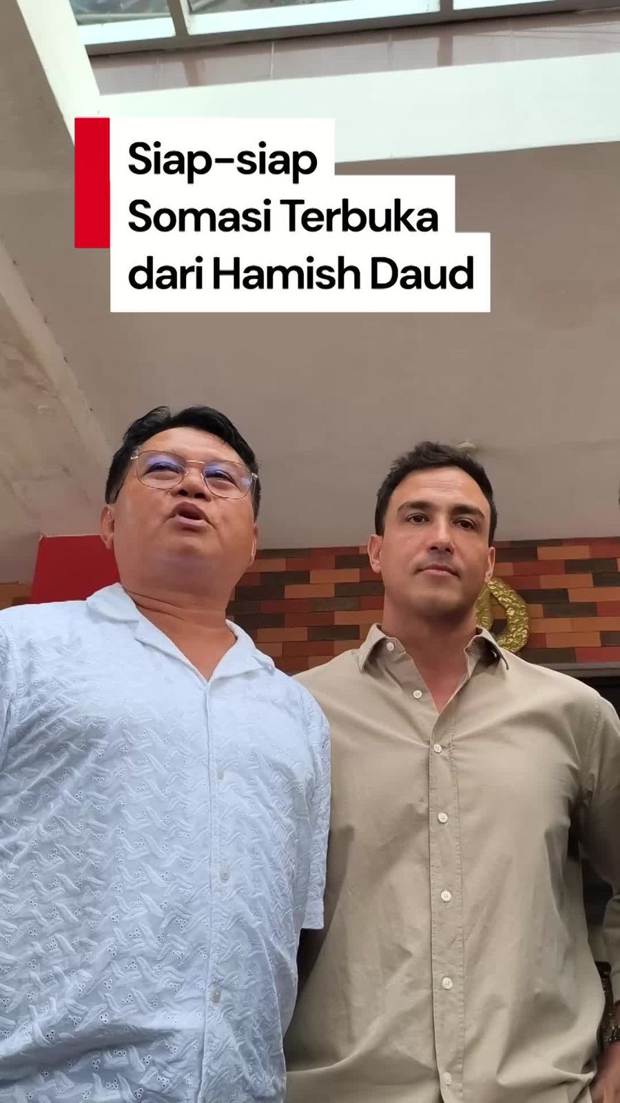 Video: Peringatan Somasi dari Hamish Daud untuk Para Penebar Isu Miring