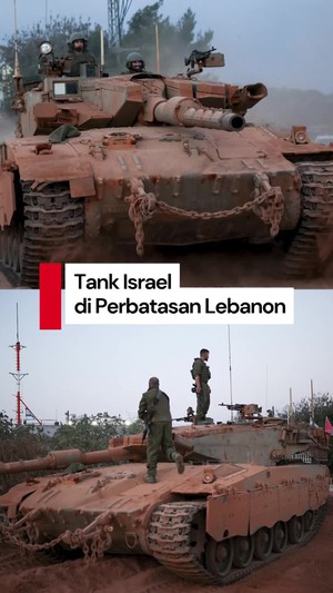 Video: Tank Israel Terlihat di Perbatasan Lebanon Usai Serangan Udara