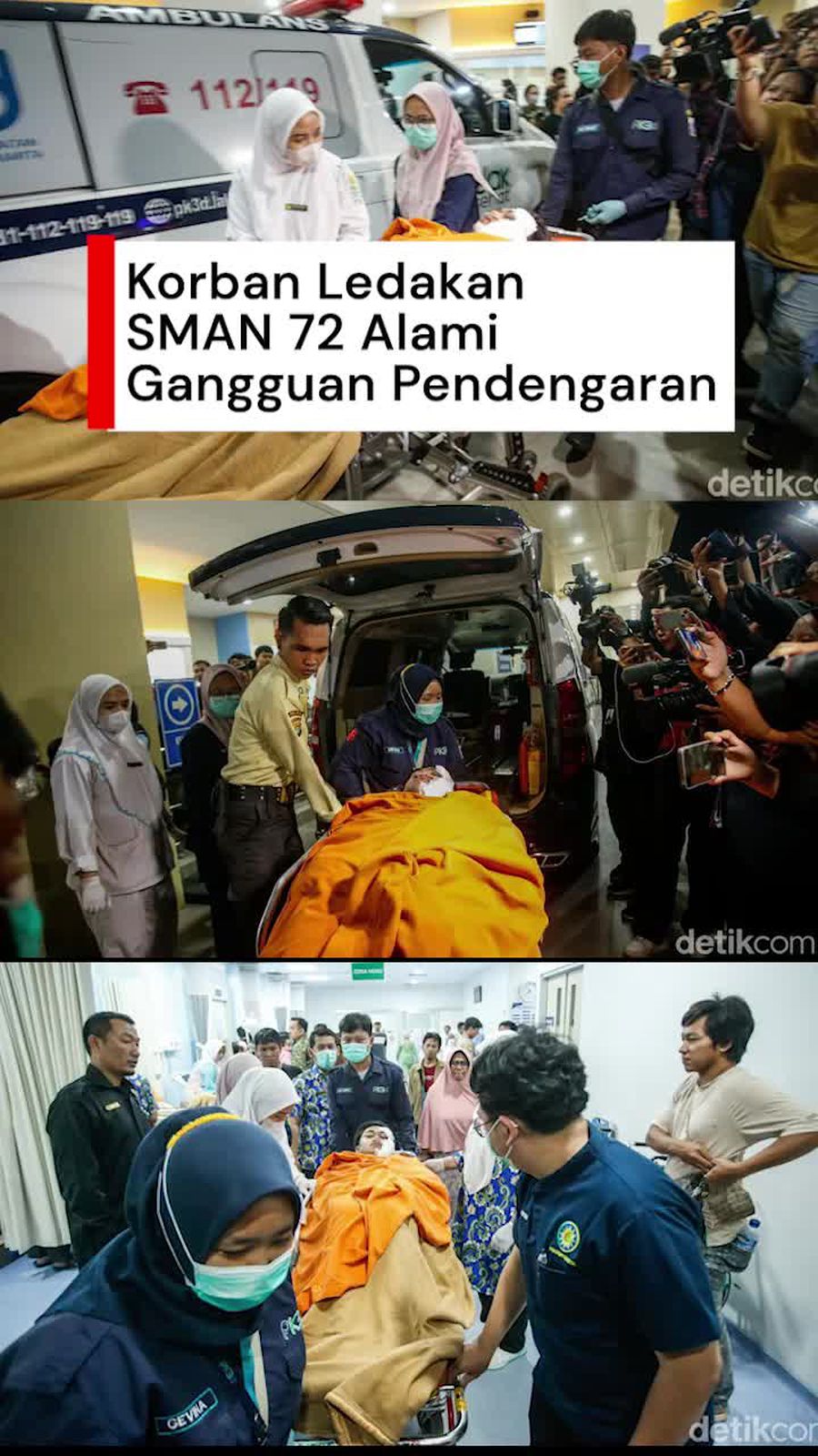 Video: Banyak Siswa Korban Ledakan SMAN 72 Alami Gangguan Pendengaran