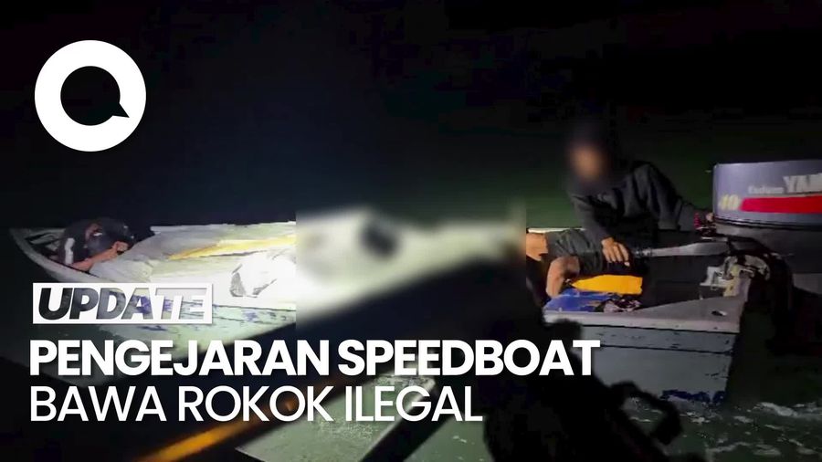 Video Aksi Pengejaran Speedboat Bawa 168 Ribu Batang Rokok Ilegal di Batam