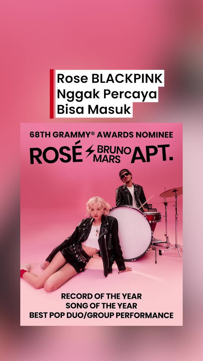Video Rose BLACKPINK Setelah Masuk Nominasi Grammy: Masih Nggak Percaya!