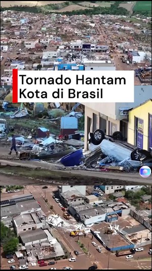 Video: Tornado Terjang Brasil, 6 Orang Tewas dan Ratusan Rumah Rusak