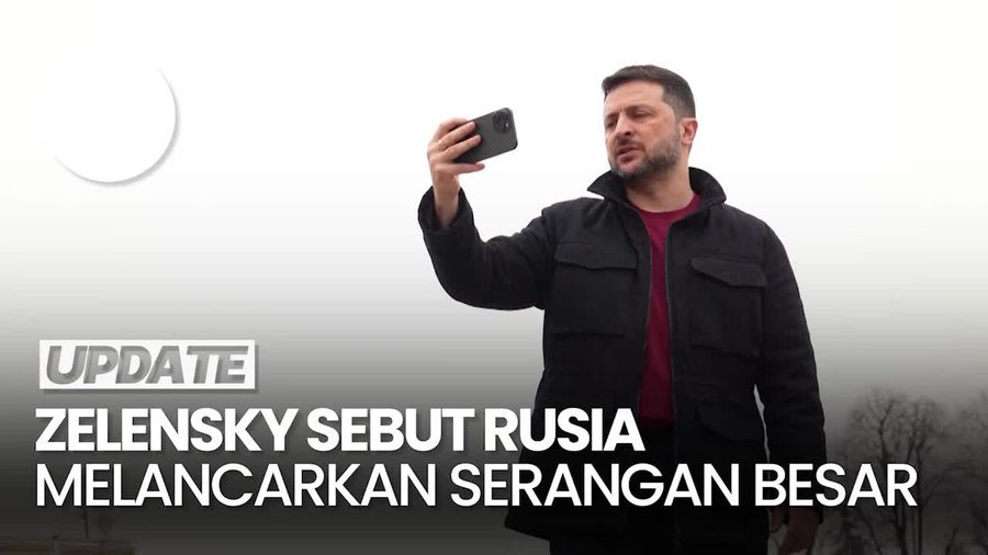 Video Zelensky Sebut Rusia Bawa 450 Drone-45 Rudal untuk Serang Ukraina