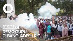Video: Demo Kenaikan Upah Guru di Bangladesh Ricuh, Belasan Orang Terluka