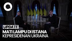 Video: Momen Mati Lampu saat Zelensky Diwawancarai Reporter
