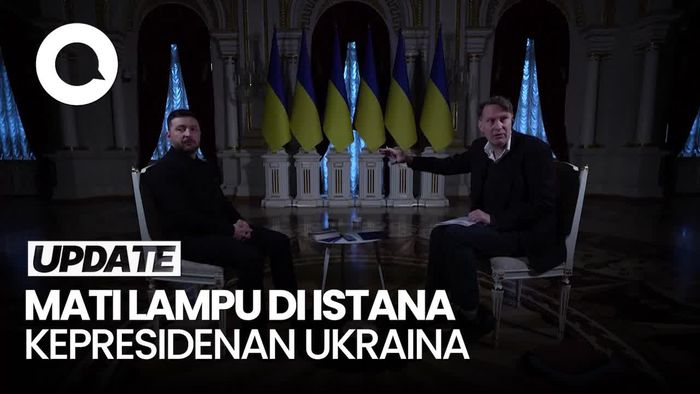 Video: Momen Mati Lampu saat Zelensky Diwawancarai Reporter