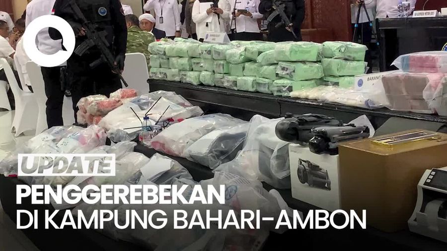 Video: Ini Barbuk yang Disita dari Kampung Bahari-Ambon, Ada Drone-Senpi